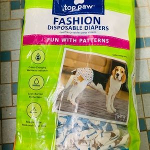 Doggie fashion dispensable diapers, size med.